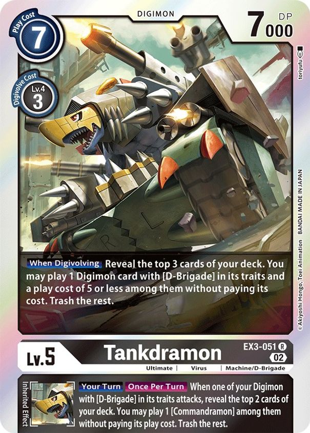 Tankdramon EX3-051-Kantocards