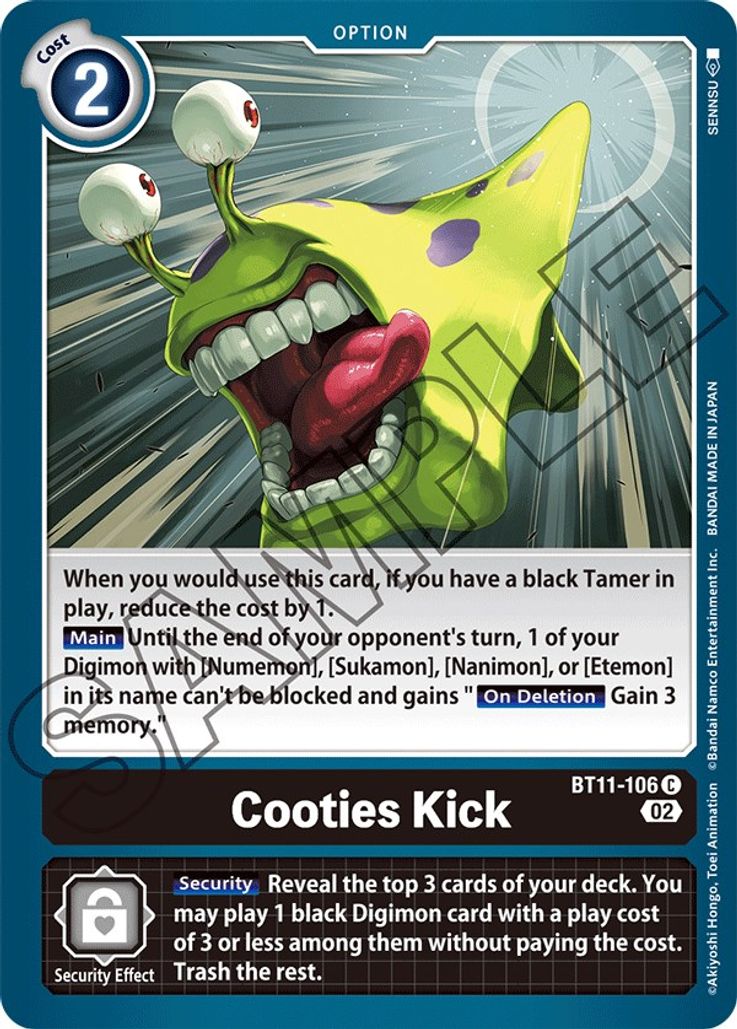 Cooties Kick BT11-106 Holo-Kantocards