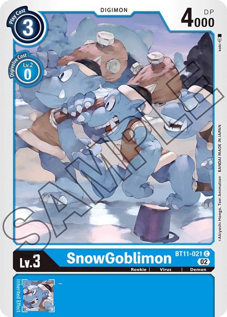 SnowGoblimon BT11-021 Holo-Kantocards