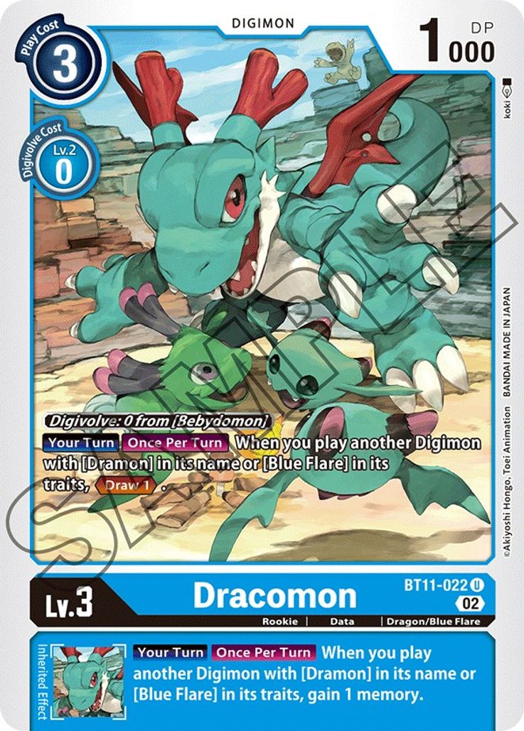 Dracomon BT11-022 Holo-Kantocards