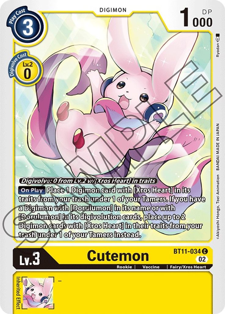 Cutemon BT11-034 Holo-Kantocards