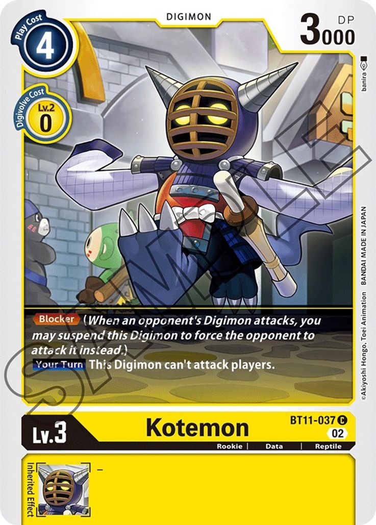Kotemon BT11-037 Holo-Kantocards