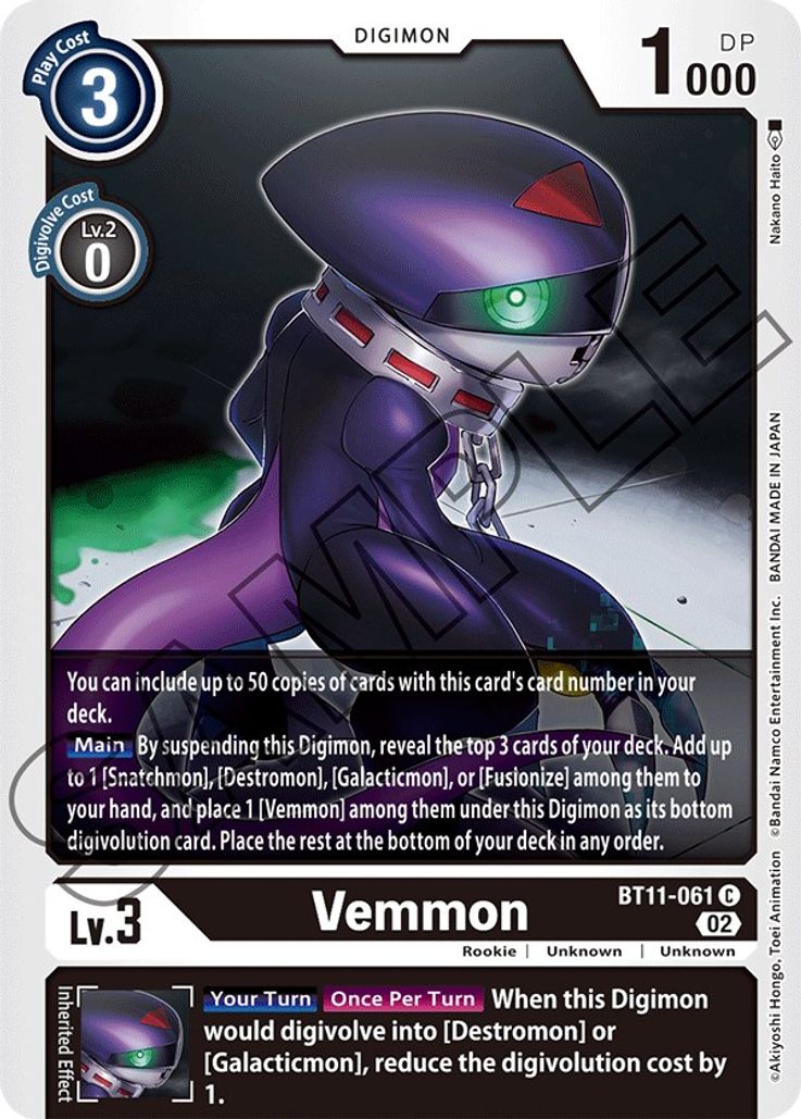 Vemmon BT11-061 Holo-Kantocards
