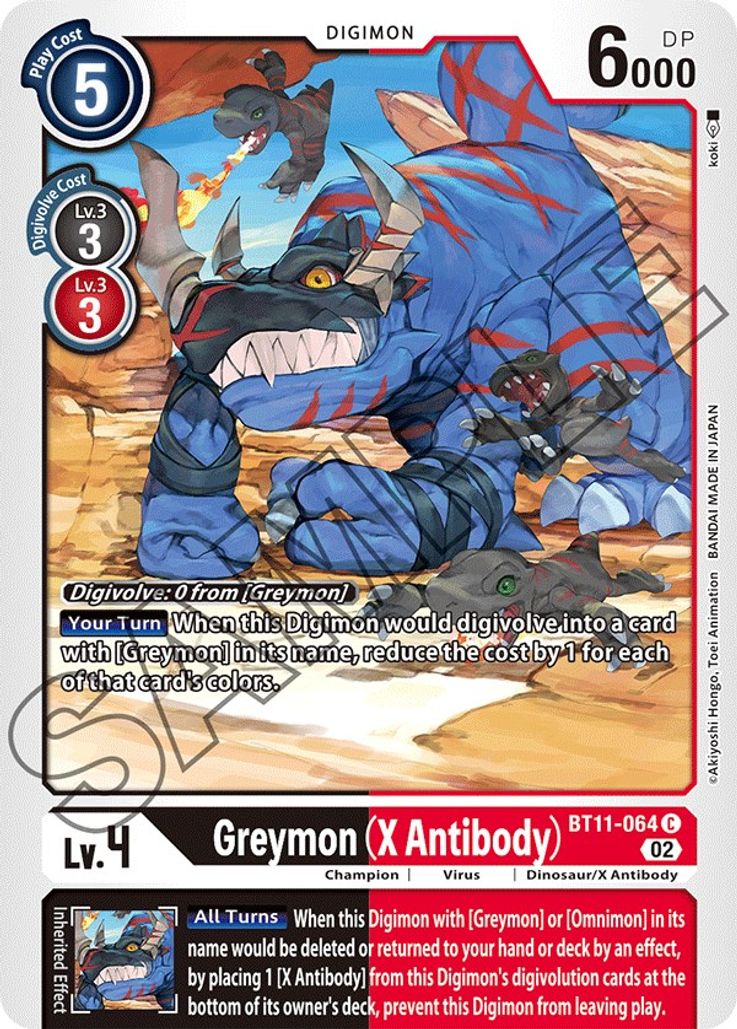 Greymon (X Antibody) BT11-064 Holo-Kantocards
