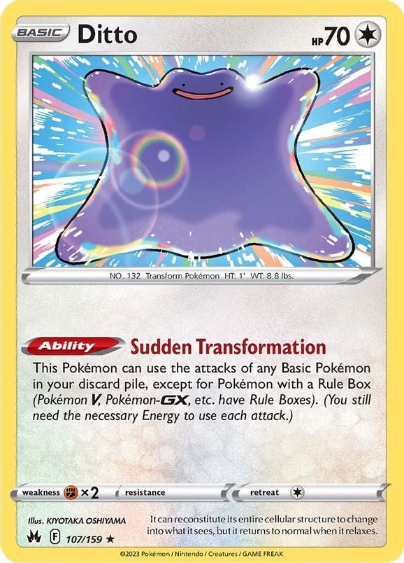 Ditto 107/159 Reverse Holo-Kantocards