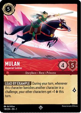 Mulan - Imperial Soldier - 118/204 - Super Rare-Kantocards