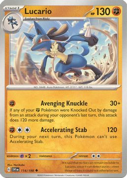 Lucario - 114/198 Reverse Holo-Kantocards