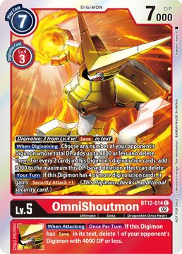 OmniShoutmon (Box Topper) BT12-014 C-Kantocards