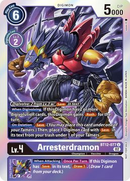 Arresterdramon (Box Topper) BT12-077 U-Kantocards