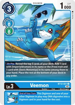 Veemon BT12-021 C-Kantocards