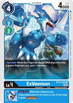 ExVeemon BT12-022 U-Kantocards