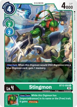 Stingmon BT12-050 U-Kantocards