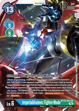 Imperialdramon: Fighter Mode BT12-031 SR-Kantocards