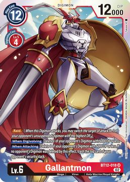 Gallantmon BT12-018 SR-Kantocards