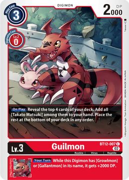 Guilmon BT12-007 C-Kantocards