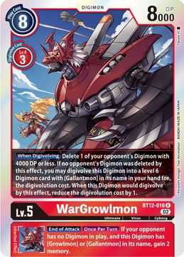 WarGrowlmon BT12-016 R-Kantocards