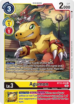 Agumon BT12-034 C-Kantocards