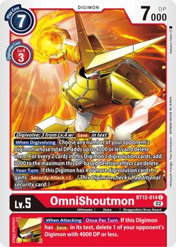 OmniShoutmon BT12-014 C-Kantocards