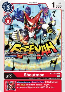 Shoutmon BT12-008 C-Kantocards