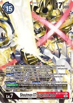 Shoutmon X7: Superior Mode BT12-112 SEC-Kantocards