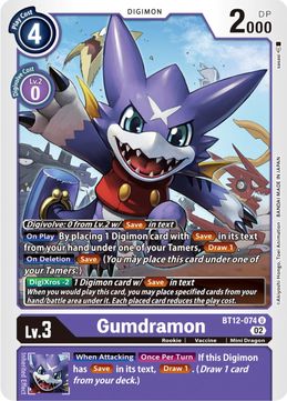 Gumdramon BT12-074 U-Kantocards
