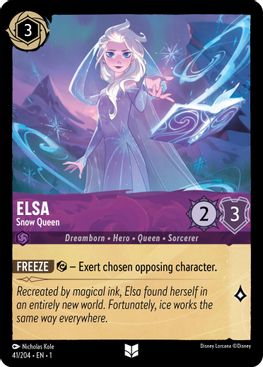 Elsa - Snow Queen - Uncommon - 41/204 - Cold Foil-Kantocards