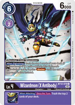 Wizardmon (X Antibody) BT12-078 C-Kantocards