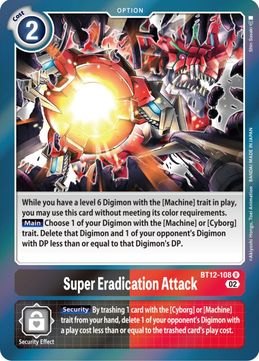 Super Eradication Attack BT12-108 R-Kantocards