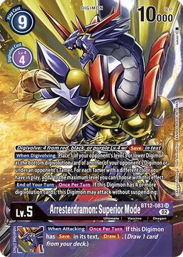 Arresterdramon: Superior Mode (Alternate Art) BT12-083 SR-Kantocards
