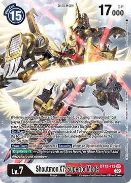 Shoutmon X7: Superior Mode (Alternate Art) BT12-112 SEC-Kantocards