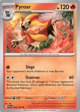 Pyroar - 032/193-Kantocards