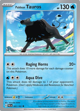 Paldean Tauros - 041/193 (Reverse Holo)-Kantocards