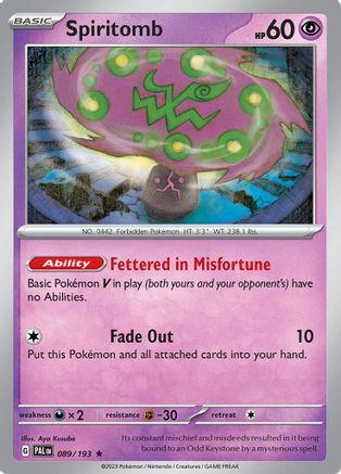 Spiritomb - 089/193 (Reverse Holo)-Kantocards