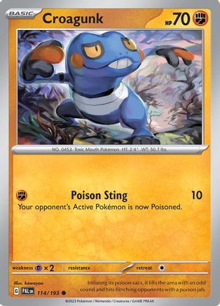 Croagunk - 114/193 (Reverse Holo)-Kantocards