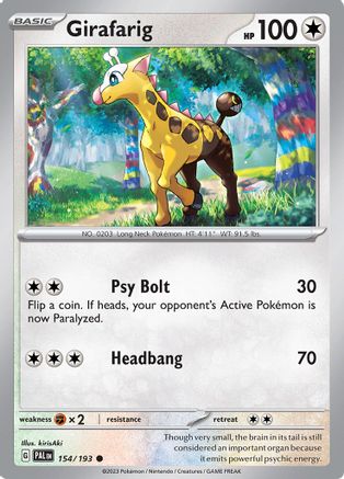 Girafarig - 154/193 (Reverse Holo)-Kantocards