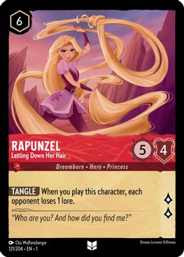 Rapunzel - Letting Down Her Hair - 121/204 - Uncommon-Kantocards