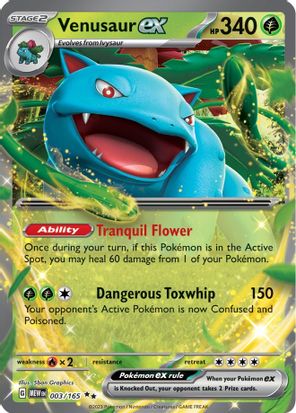 Venusaur ex 003/165 - Double Rare