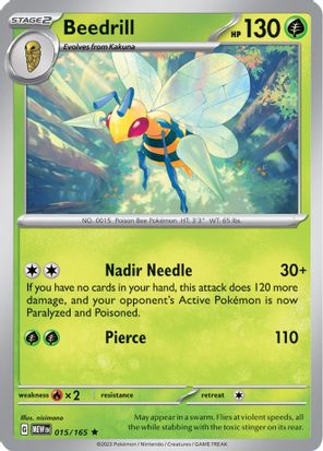 Beedrill 015/165 - Rare - Holo