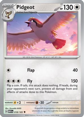 Pidgeot 018/165 - Uncommon