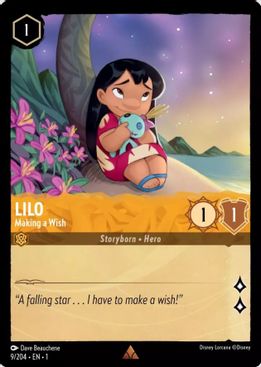 Lilo - Making a Wish - Rare - 9/204 - Cold Foil-Kantocards