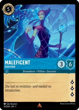 Maleficent - Uninvited - 151/204 - Rare - Cold Foil-Kantocards