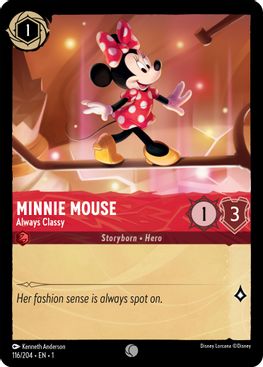 Minnie Mouse - Always Classy - 116/204 - Common - Cold Foil-Kantocards