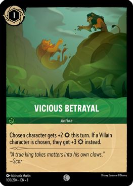 Vicious Betrayal - 100/204 - Common-Kantocards