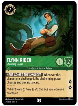 Flynn Rider - Charming Rogue - 74/204 - Uncommon-Kantocards