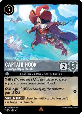 Captain Hook - Thinking a Happy Thought - 175/204 - Rare-Kantocards