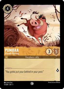 Pumbaa - Friendly Warthog - Common - 17/204 - Cold Foil-Kantocards