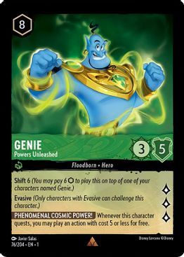 Genie - Powers Unleashed - 76/204 - Rare - Cold Foil-Kantocards