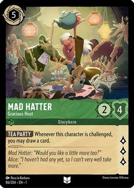 Mad Hatter - Gracious Host - 86/204 - Uncommon-Kantocards