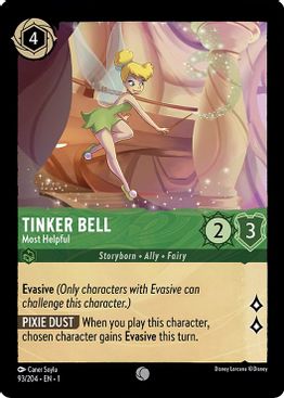 Tinker Bell - Most Helpful - 93/204 - Common - Cold Foil-Kantocards