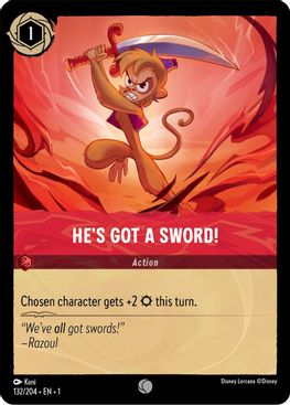 He's Got A Sword! - 132/204 - Common - Cold Foil-Kantocards